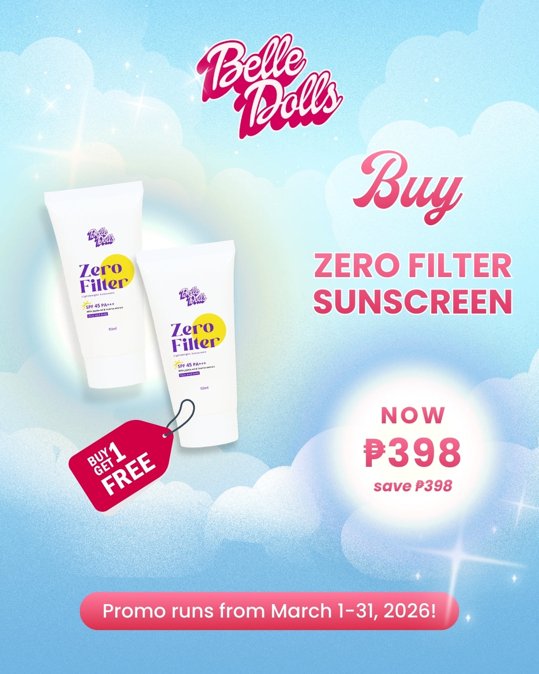 Belle Dolls Zero Filter Lotion